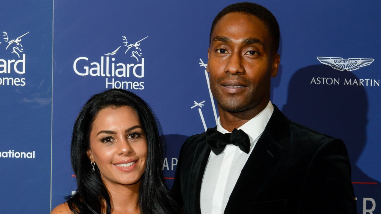 Ayshen Kemal and Simon Webbe attend the 75th Anniversary Dambusters dinner at Plaisterers Hall on September 28, 2017 in London, England.