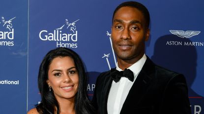 Ayshen Kemal and Simon Webbe attend the 75th Anniversary Dambusters dinner at Plaisterers Hall on September 28, 2017 in London, England.