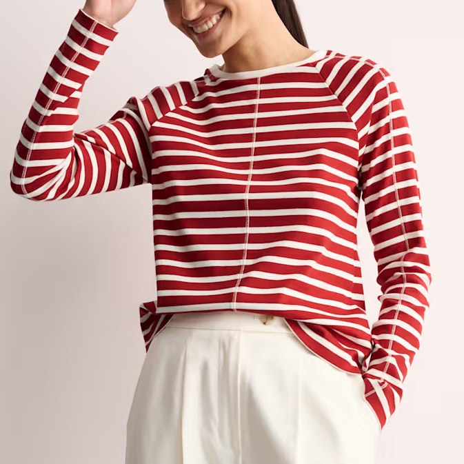 Jaeger Pure Cotton Striped Top