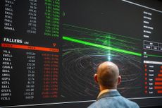 UK stockmarket board showing risers and fallers &ndash;&nbsp;Personal assets trust has 40% of its holdings in equities