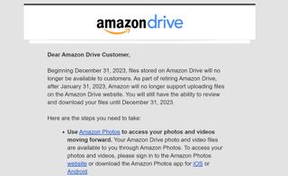 Amazon Drive ends