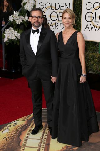 Steve Carell and Nancy Carell at the Golden Globes 2016