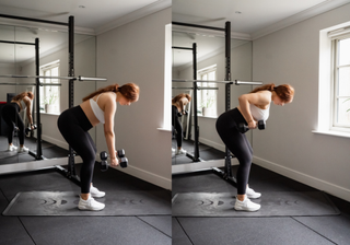 Safe pregnancy workout: A bent over row