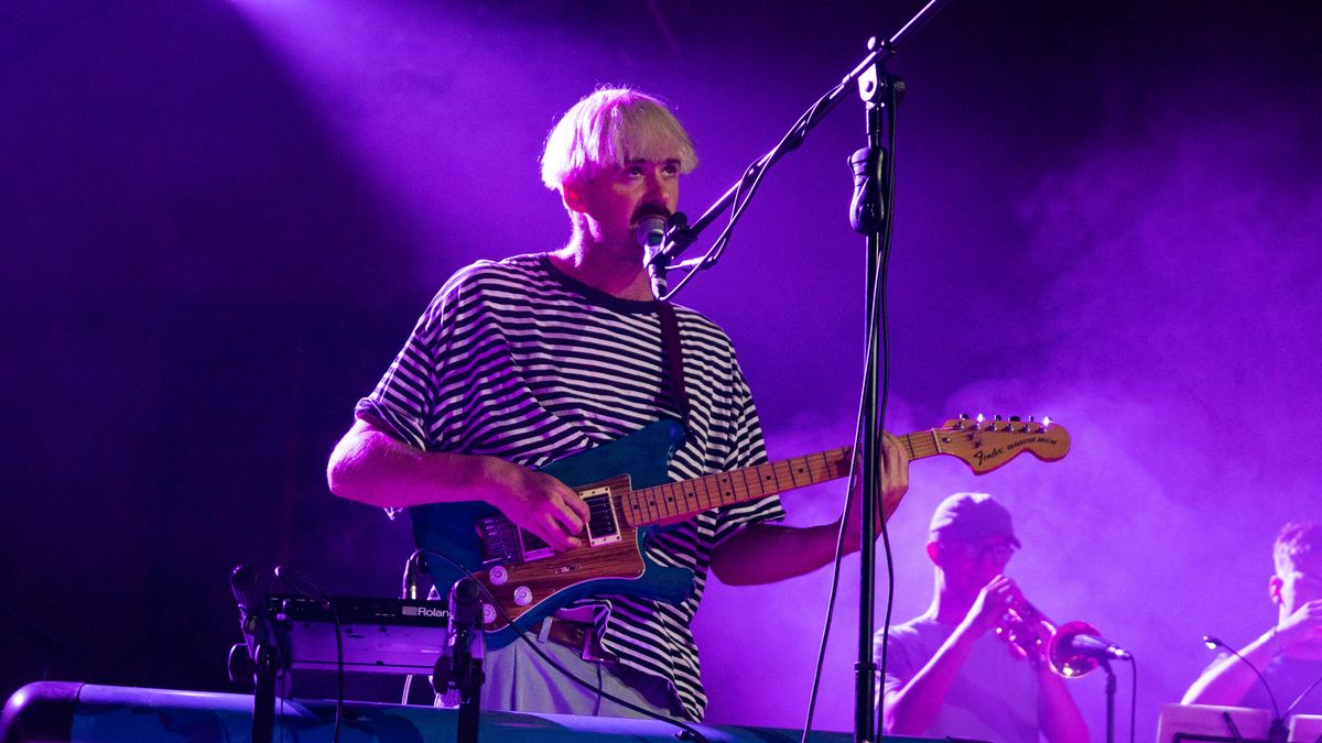 Douglas Richards of Plastic Mermaids performs at EartH Hackney on August 25, 2021 in London, England