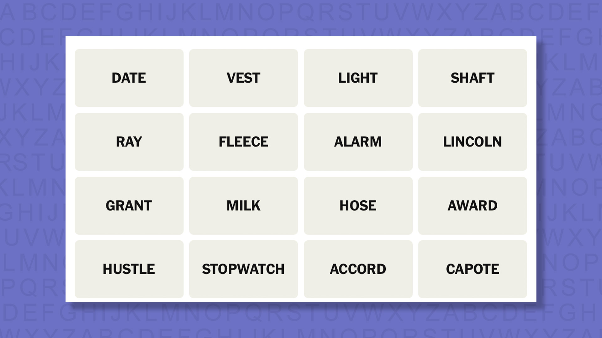 NYT Connections hints for game 867 on a purple background