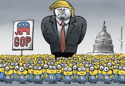 Political cartoon U.S. Trump GOP Minions