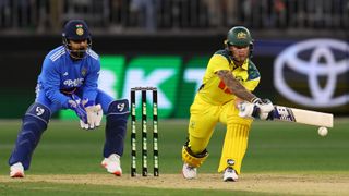 Josh Philippe of Australia bats during game one of the One Day International series between Australia and India