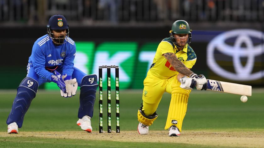 Josh Philippe of Australia bats during game one of the One Day International series between Australia and India