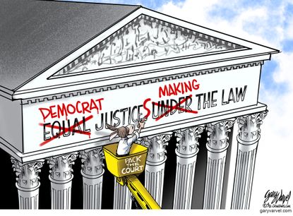 Political Cartoon U.S. democrats supreme court packing