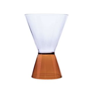 cone shaped glass with amber colored base