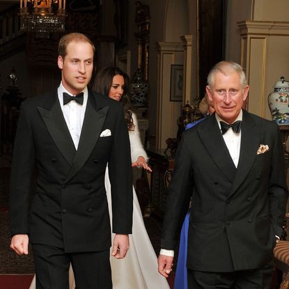 Prince William and King Charles attend the after-party of the 2011 nuptials of Prince William and Kate Middleton