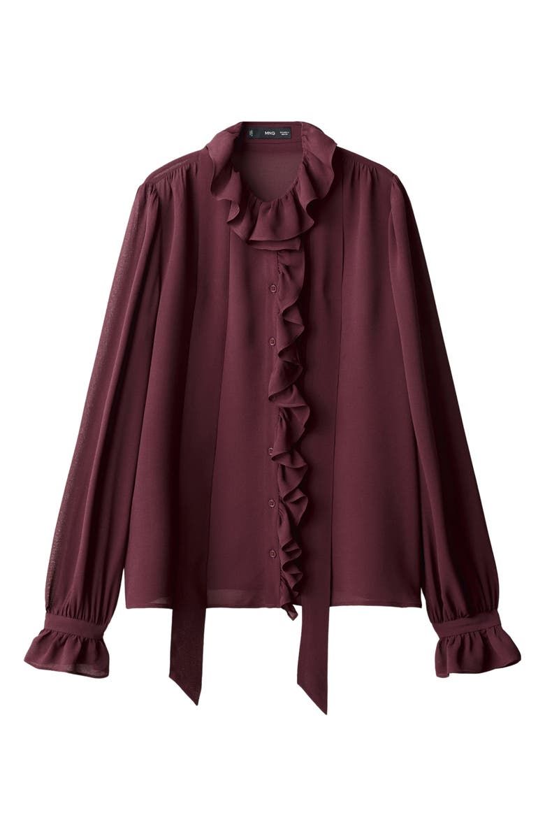 Ruffle Front Button Top