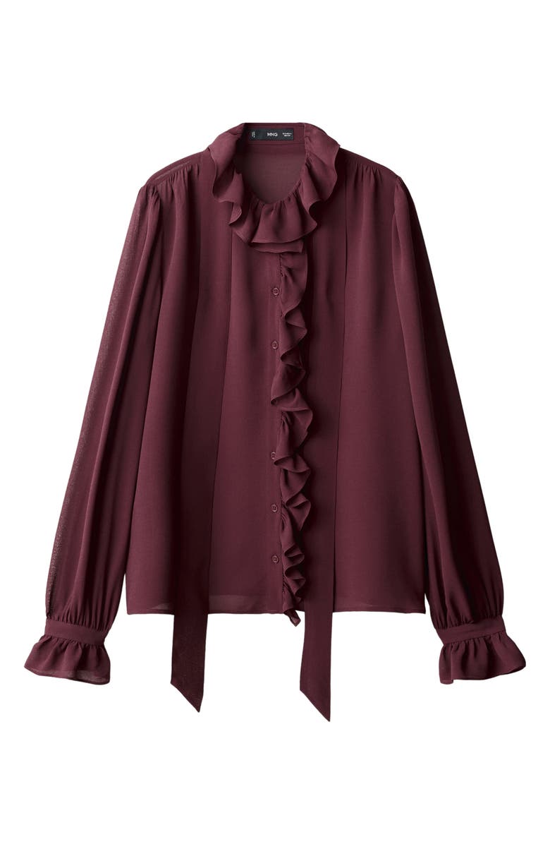 Ruffle Front Button Top