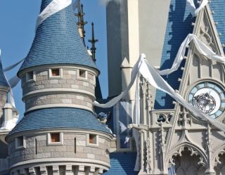 Stitch toilet papers Cinderella's Castle for Stitch's Great Escape.