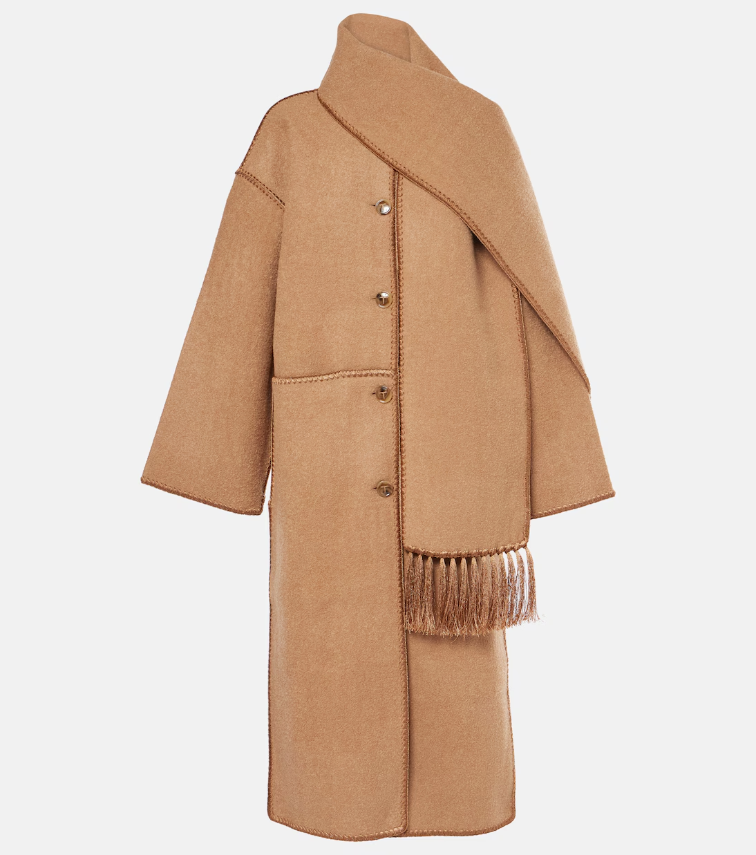 Toteme, Embroidered Wool-Blend Scarf Coat
