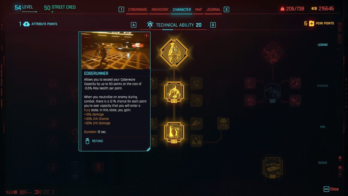 Cyberpunk 2077 Gorilla Arms - Technical Ability