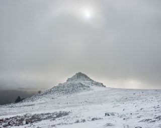 a snowy hill top
