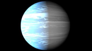 Artist illustration of Hot Jupiter exoplanet WASP-76.