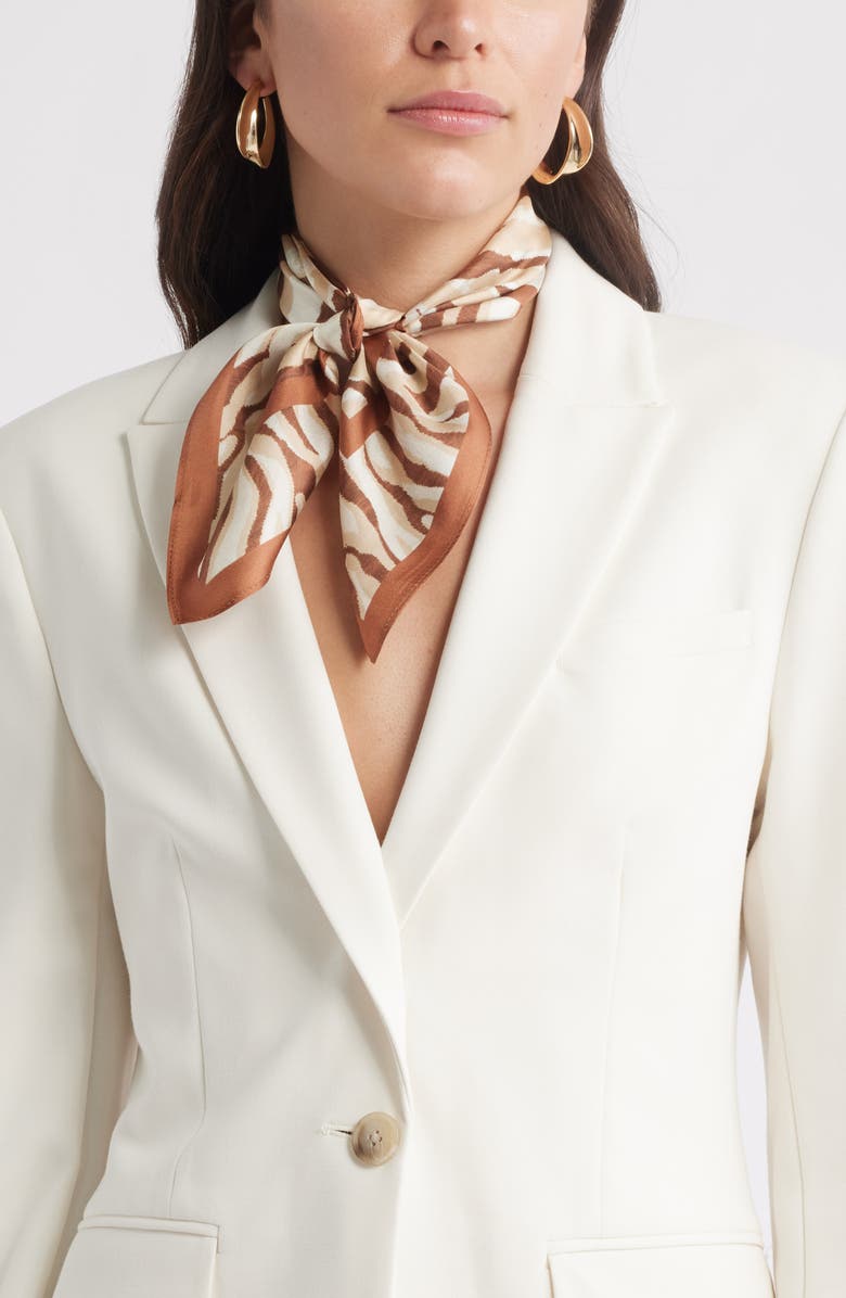 Print Silk Square Scarf