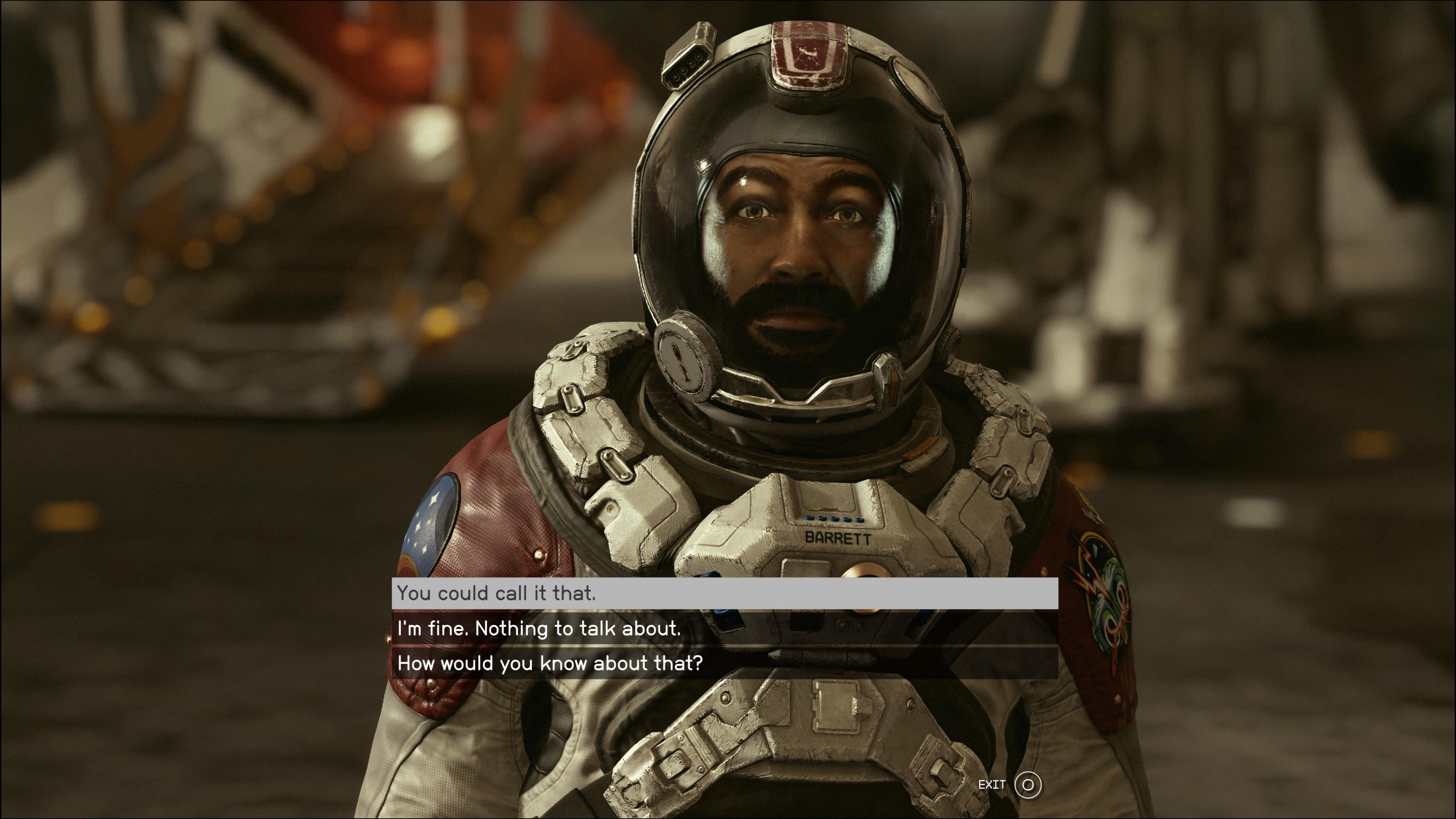 Screenshot taken from Starfield running on PS5 Pro