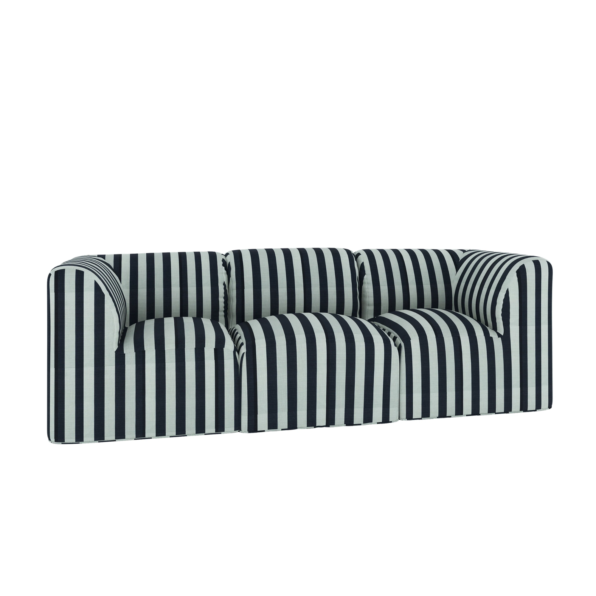striped sofa