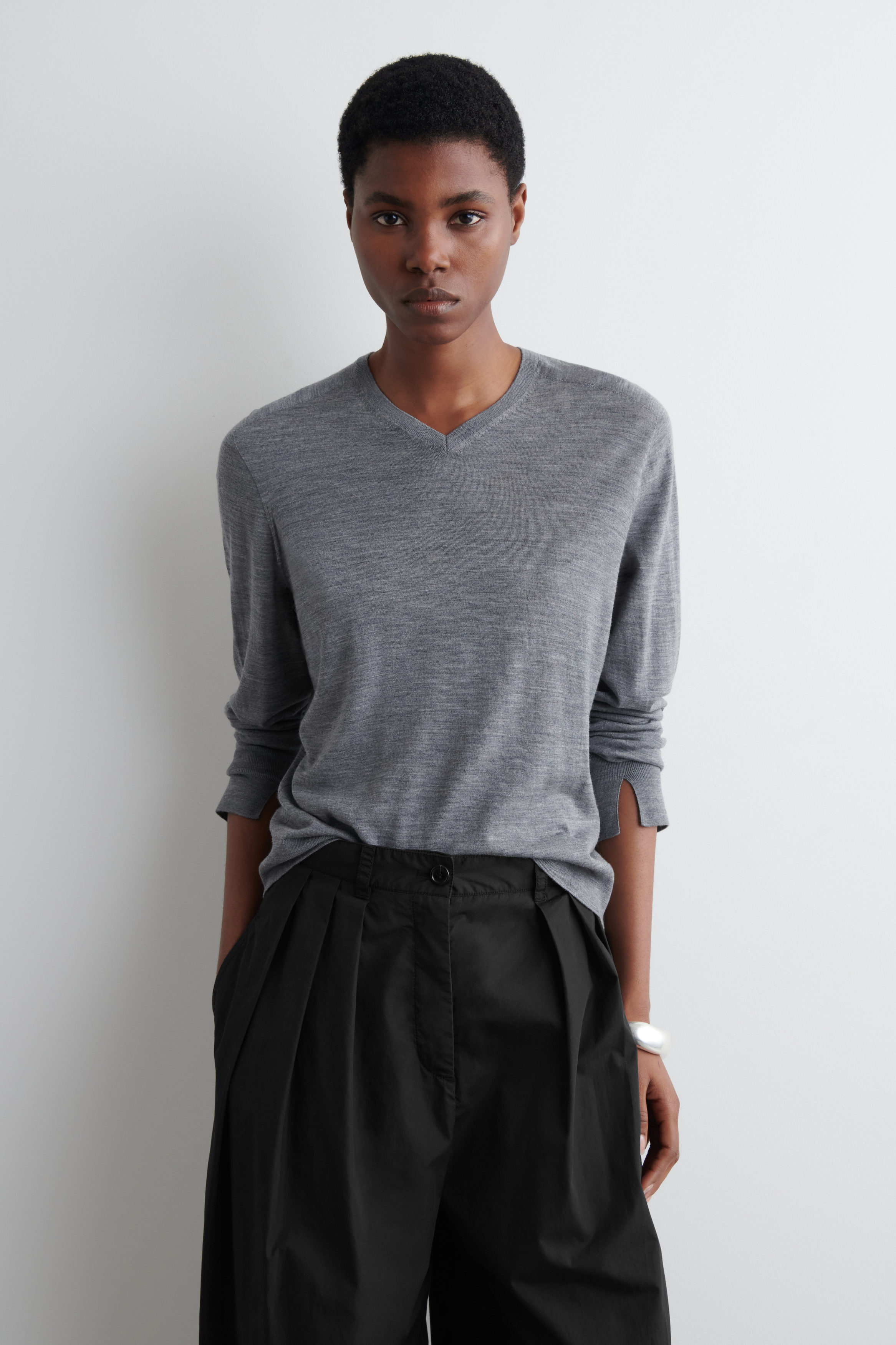 Merino Wool V-Neck Sweater
