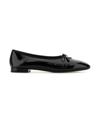 Best Price on the Market at Italist | Prada Black Leather Ballerinas