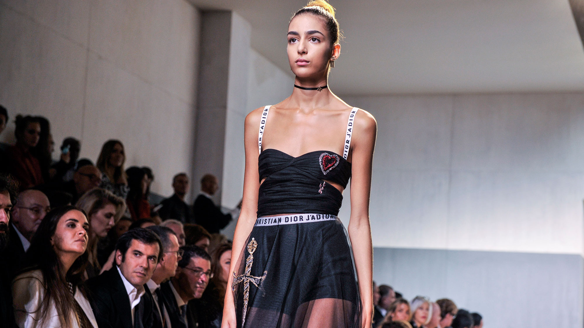 Maria Grazia Chiuri showcases moire at Dior's haute couture runway show