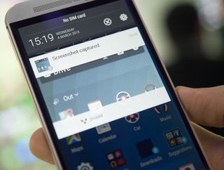 HTC One M9 screenshot notification