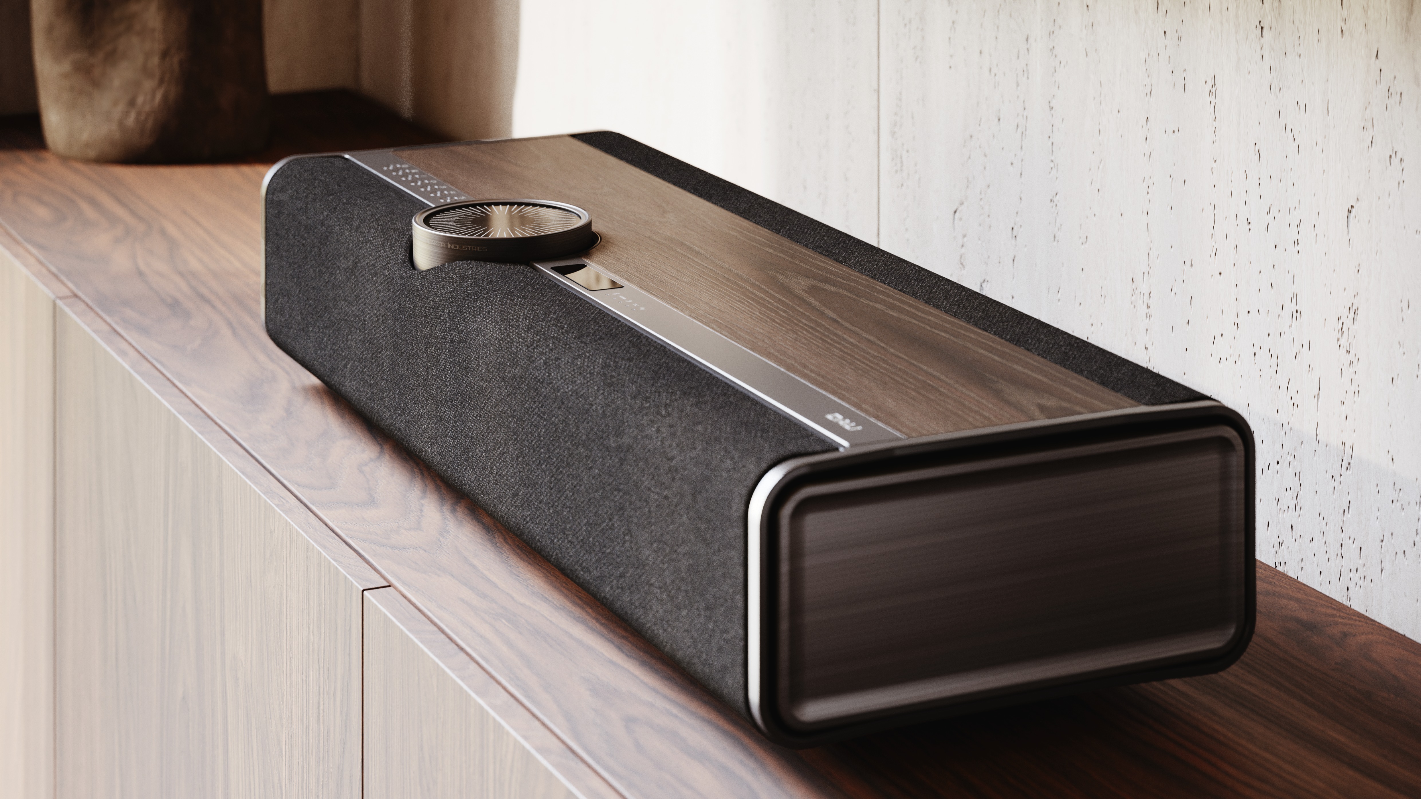 Dali Vega all-in-one speaker system in a Dark Oak finish