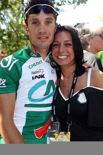 Christophe Lemevel (Credit Agricole) with his wife