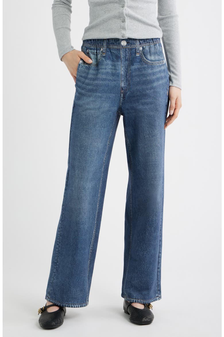 Rb Miramar Ankle Length Pull on Wide Leg Sweatpant Jeans