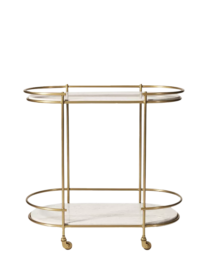 Swoon Cartizze Bar Trolley, Brass