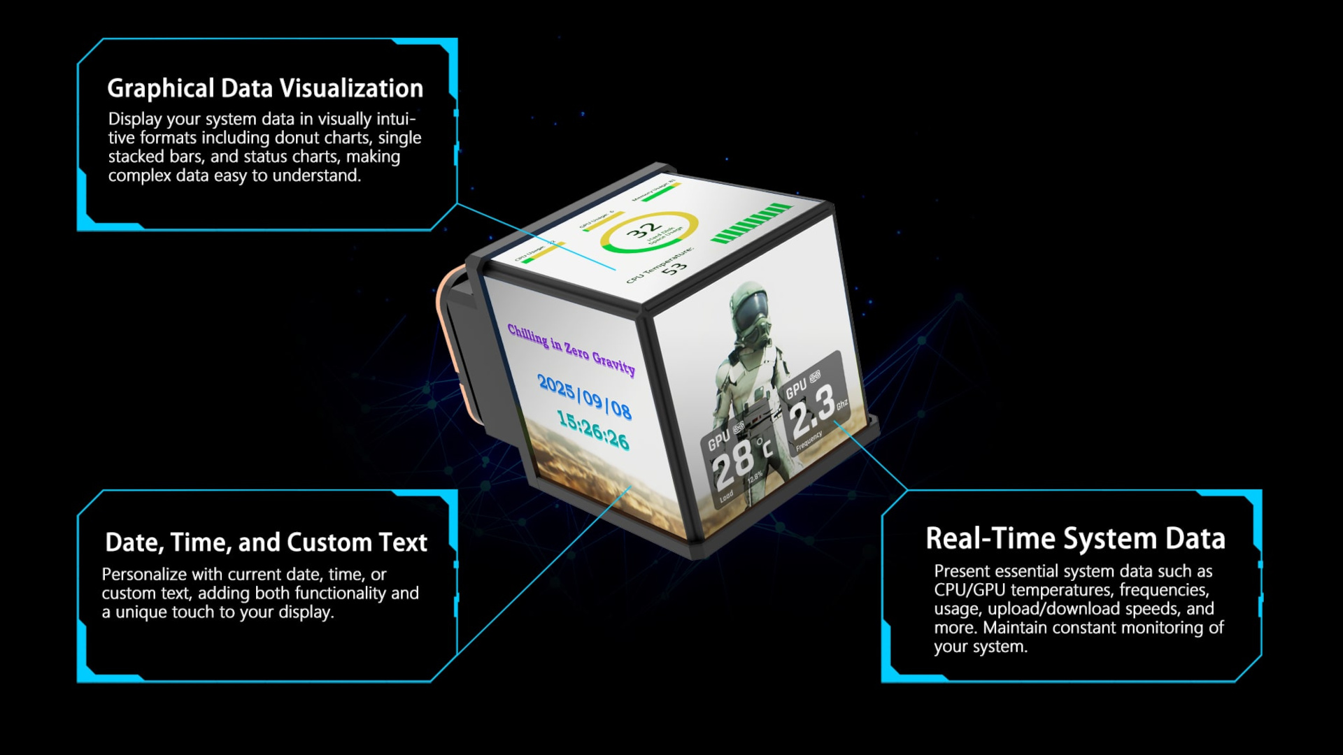 A promotional image for the Thermaltake Minecube 360 Ultra ARGB Sync AIO liquid CPU cooler.