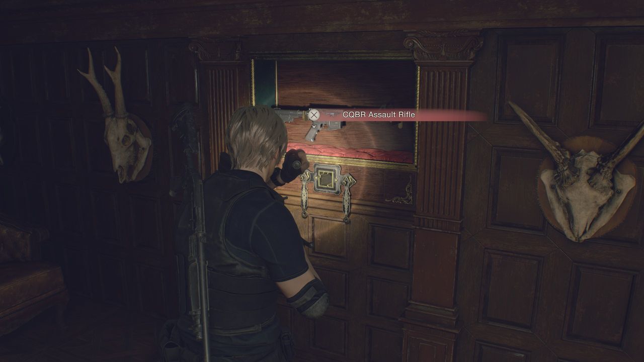 Resident Evil 4 Remake secret weapons - CQBR Assault Rifle in a lock box