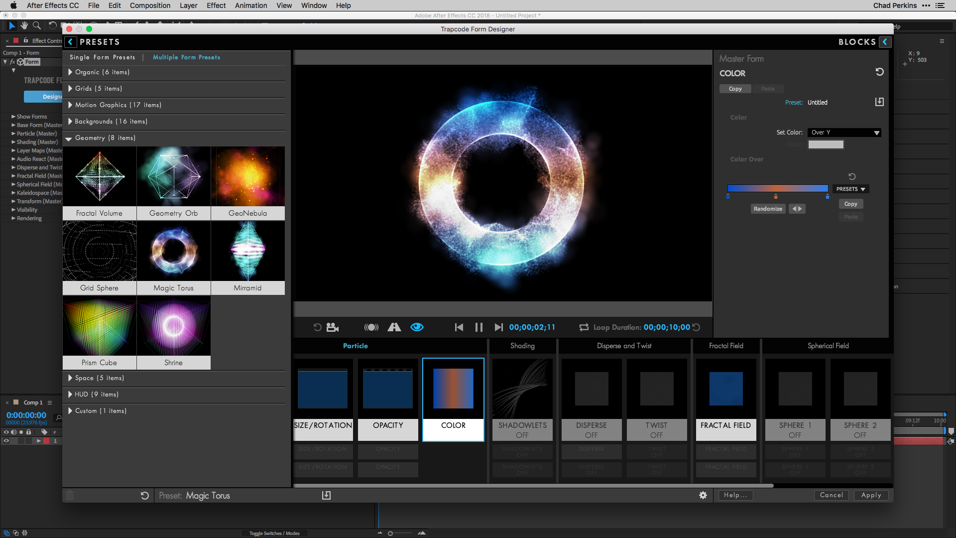 adobe after effects trapcode particular plugin
