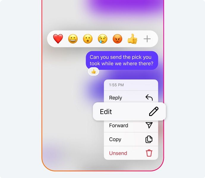 Instagram is rolling out a new "edit" button for DM texts today.