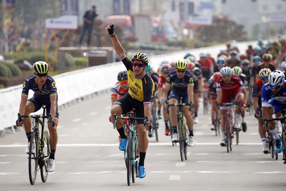Dylan Groenewegen (LottoNl-Jumbo) win stage 5 of the Tour of Guangxi