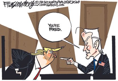 Political Cartoon U.S. Trump Biden 2020&nbsp;&nbsp;
