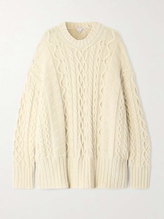 Oversized Cable-Knit Wool Sweater