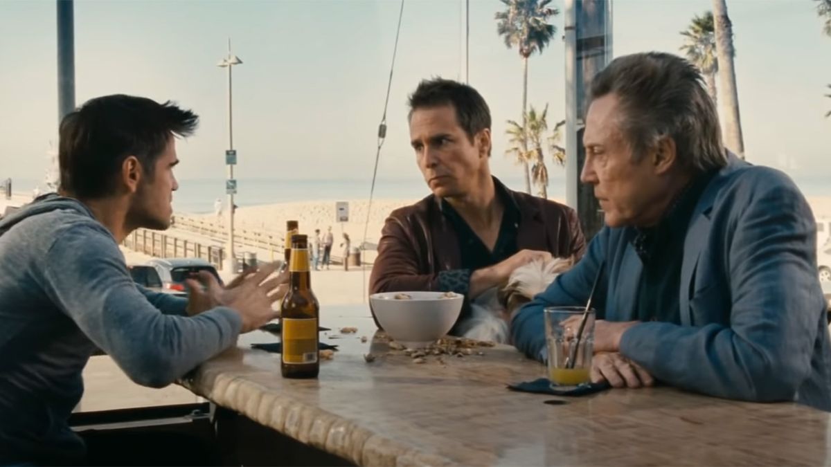 Sam Rockwell, Farrell and Walken in Seven Psychopaths.