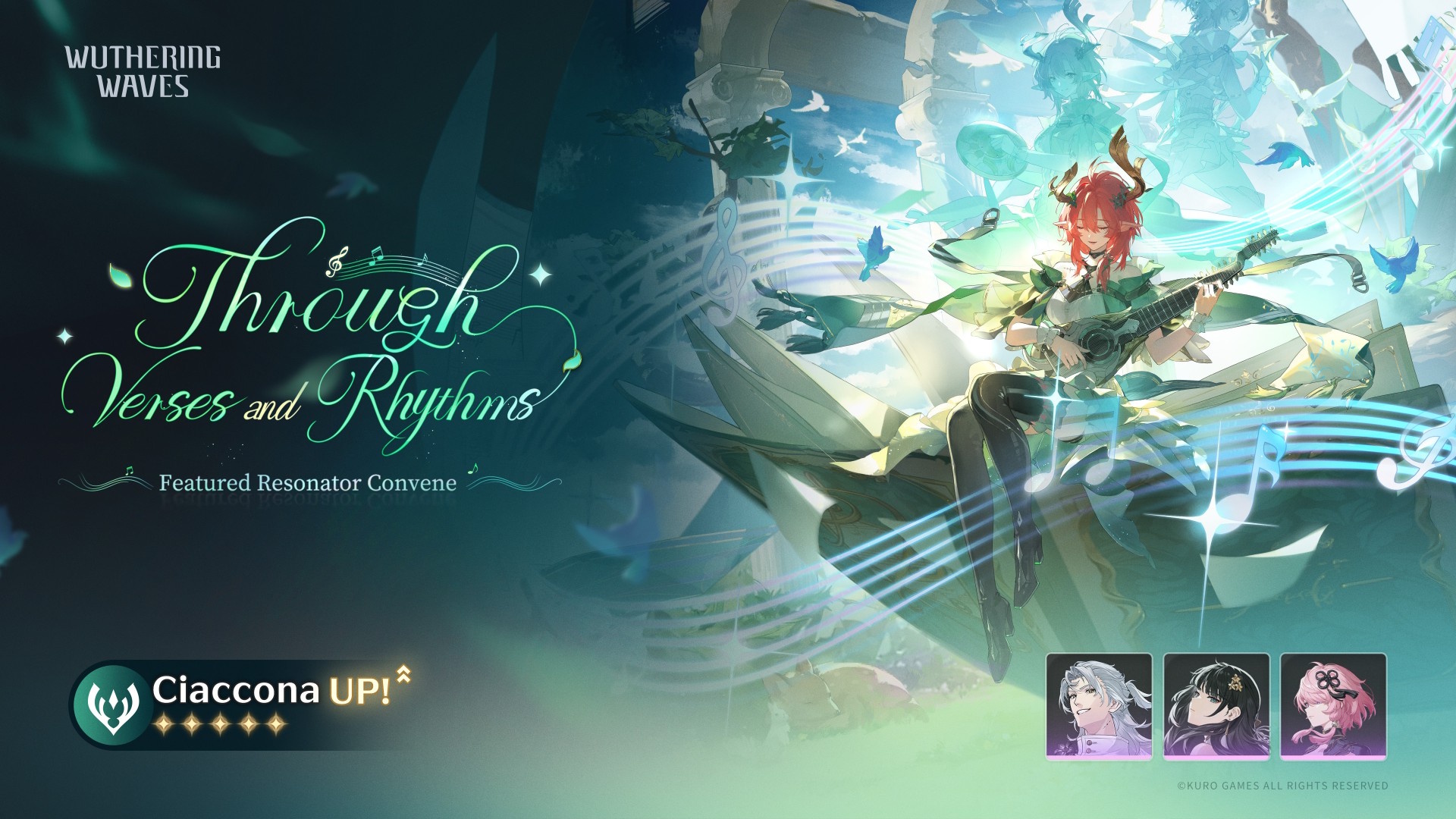 Wuthering Waves banners - Ciaccona banner in version 2.6