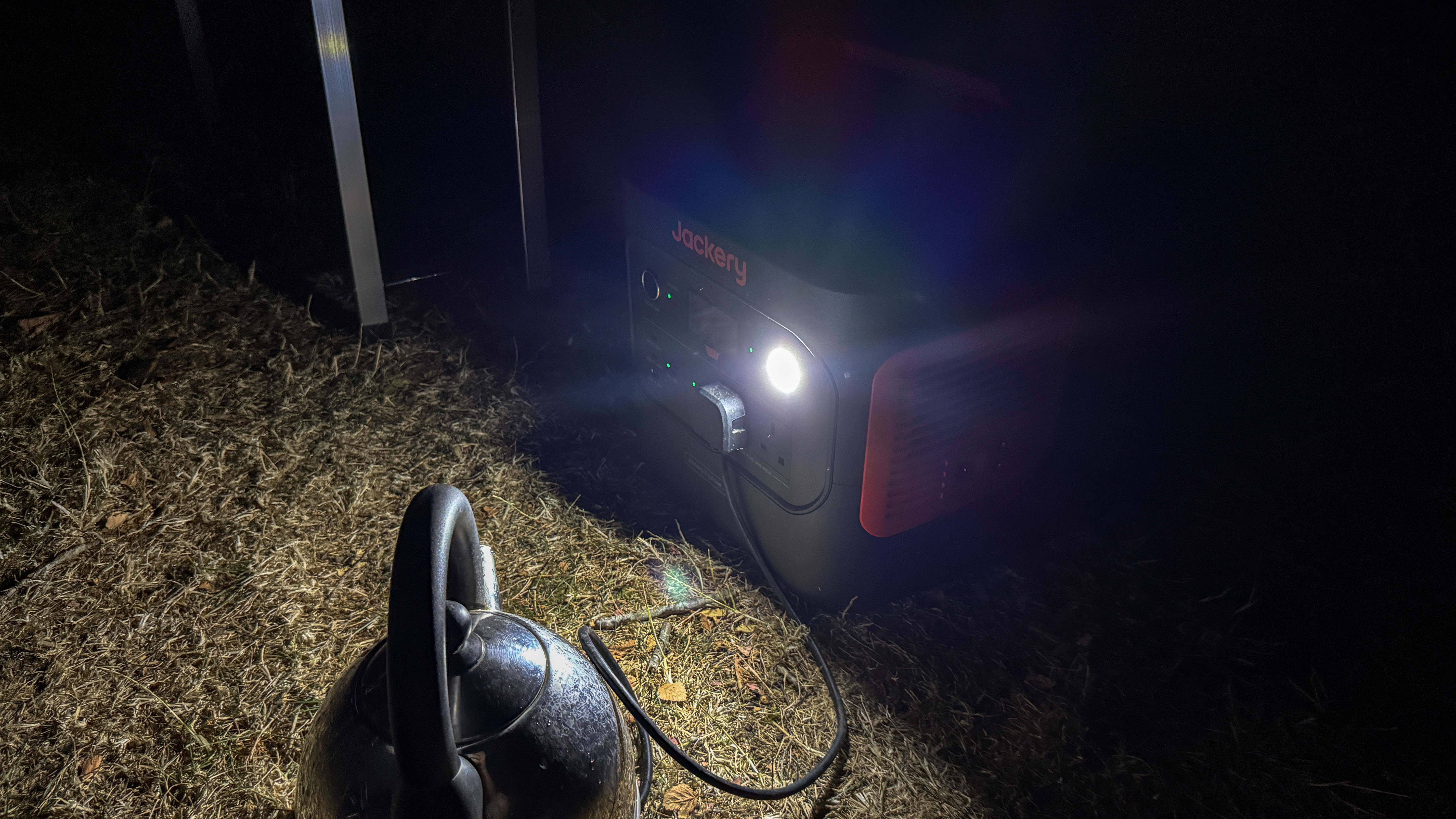 Jackery Explorer 2000 portable power station on a camping trip