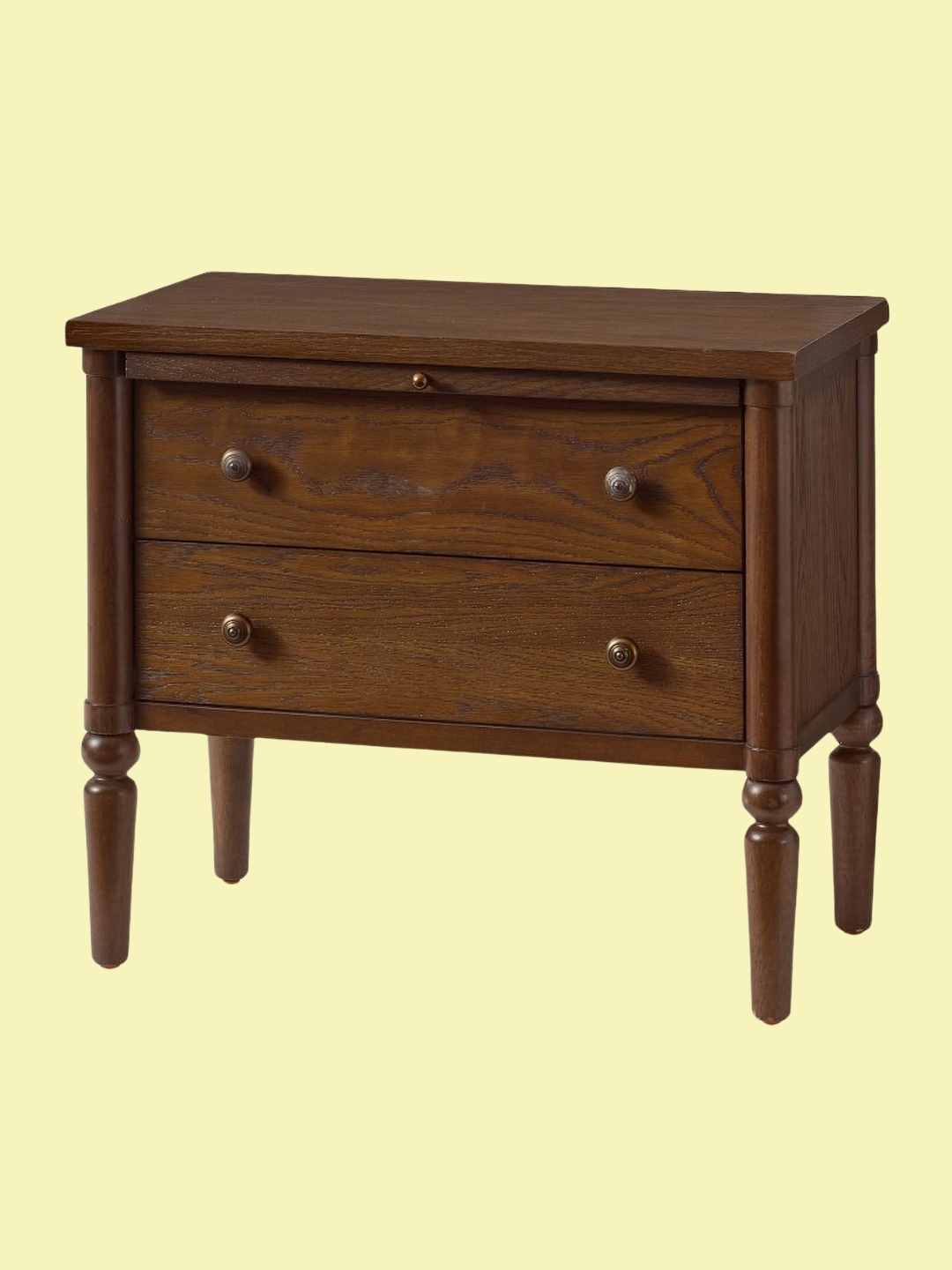 Pottery Barn, Chris Loves Julia Turned Wood Bedside Table