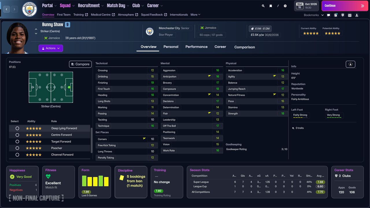 Screenshots from FM26