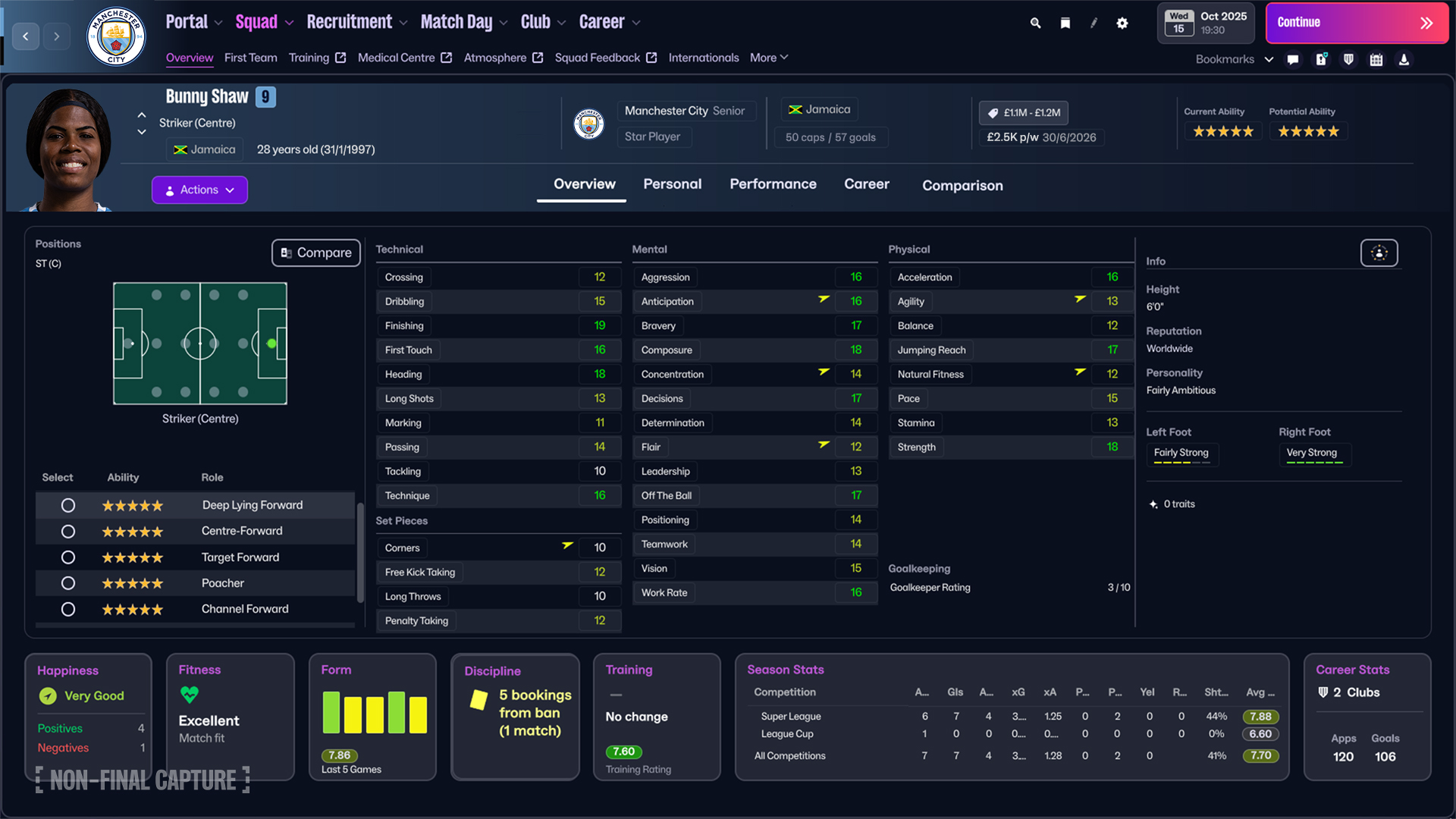 Screenshots from FM26