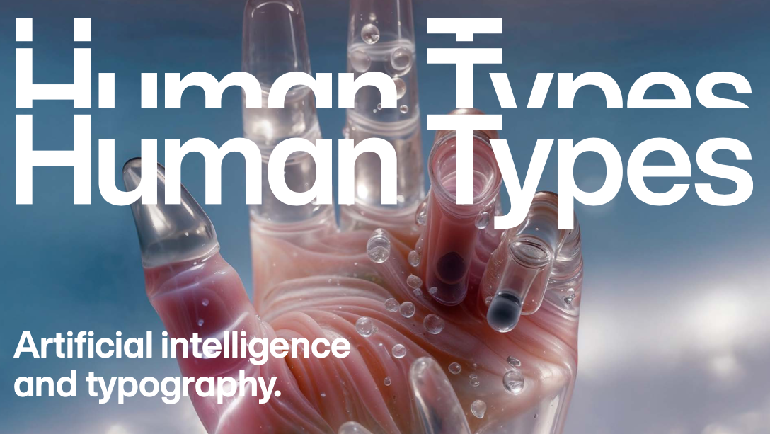 Human Types text with a hand 