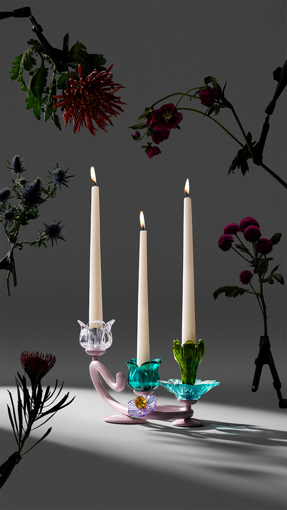 Chandeliers and candleholders by Bethan Laura Wood for Baccarat, revealed at Milan Design Week 2026