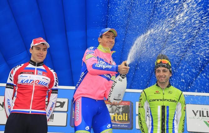 Adriano Malori (Lamre-Merida) celebrates his time trial win