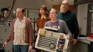 Kripke, Denise, Stuart, and Bert with the Quantum device.